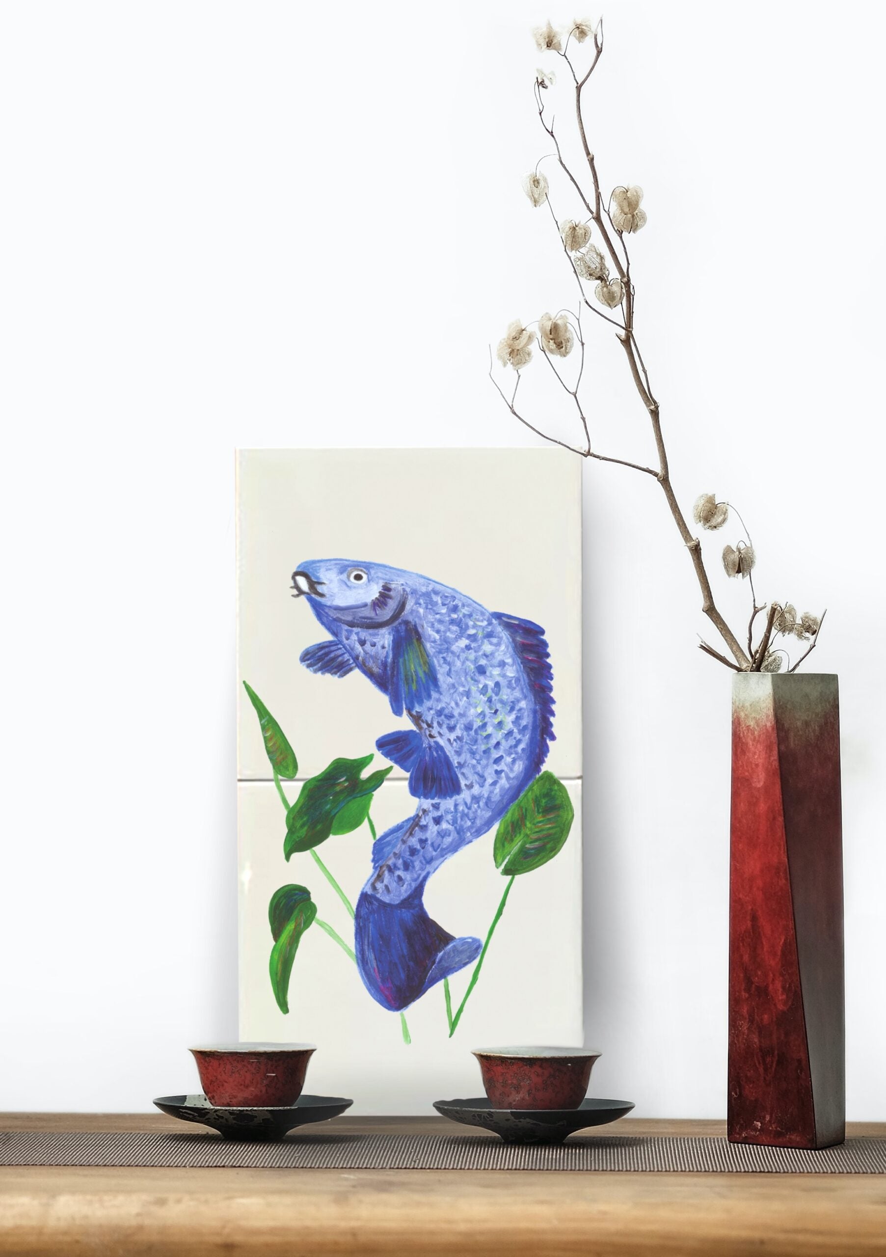 Tegeltableau Blauwe Karper