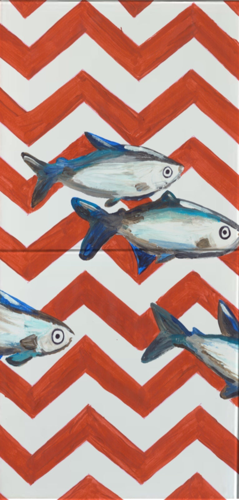 Tegeltableau Sardines Zigzag