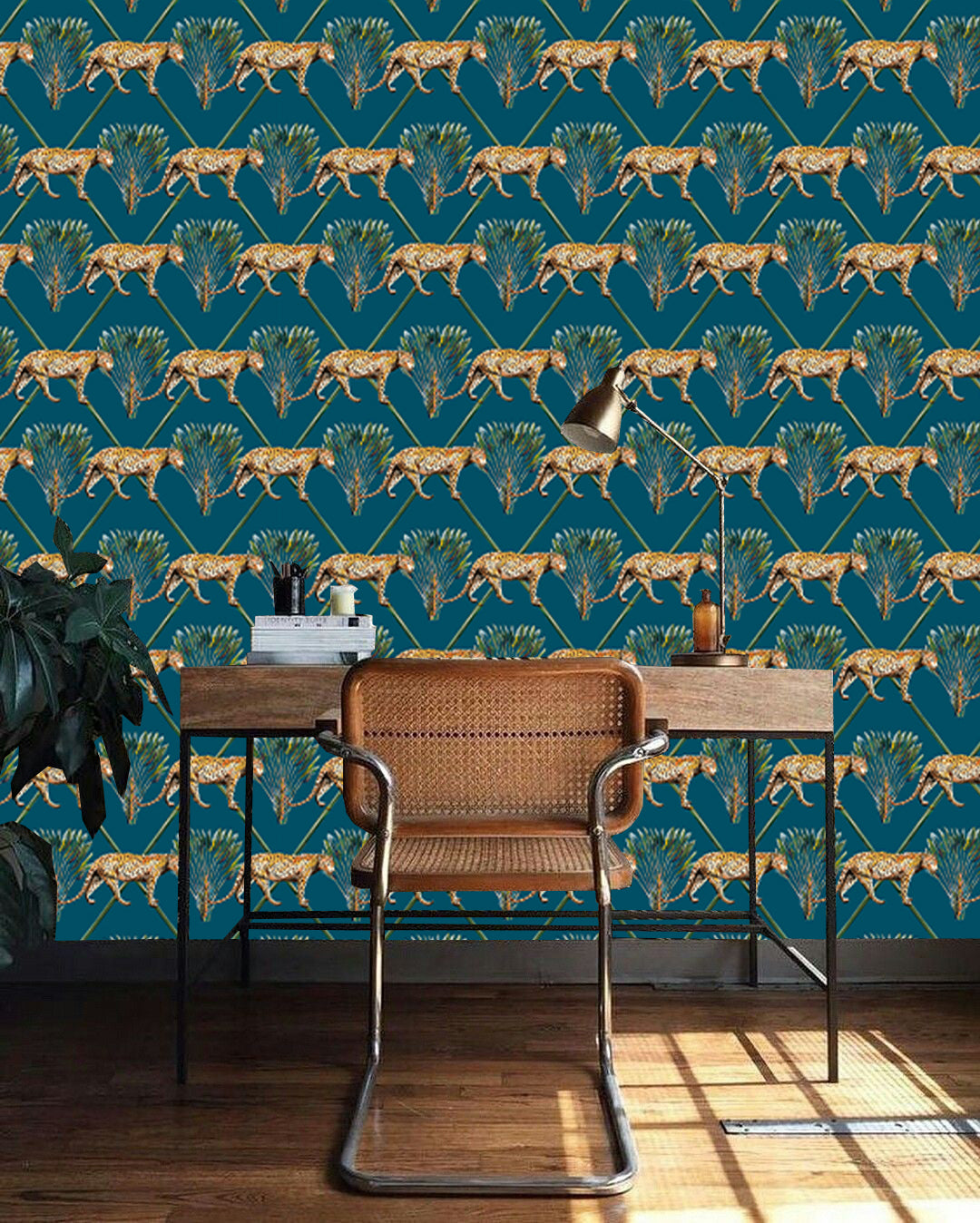 Behang Panter Palm