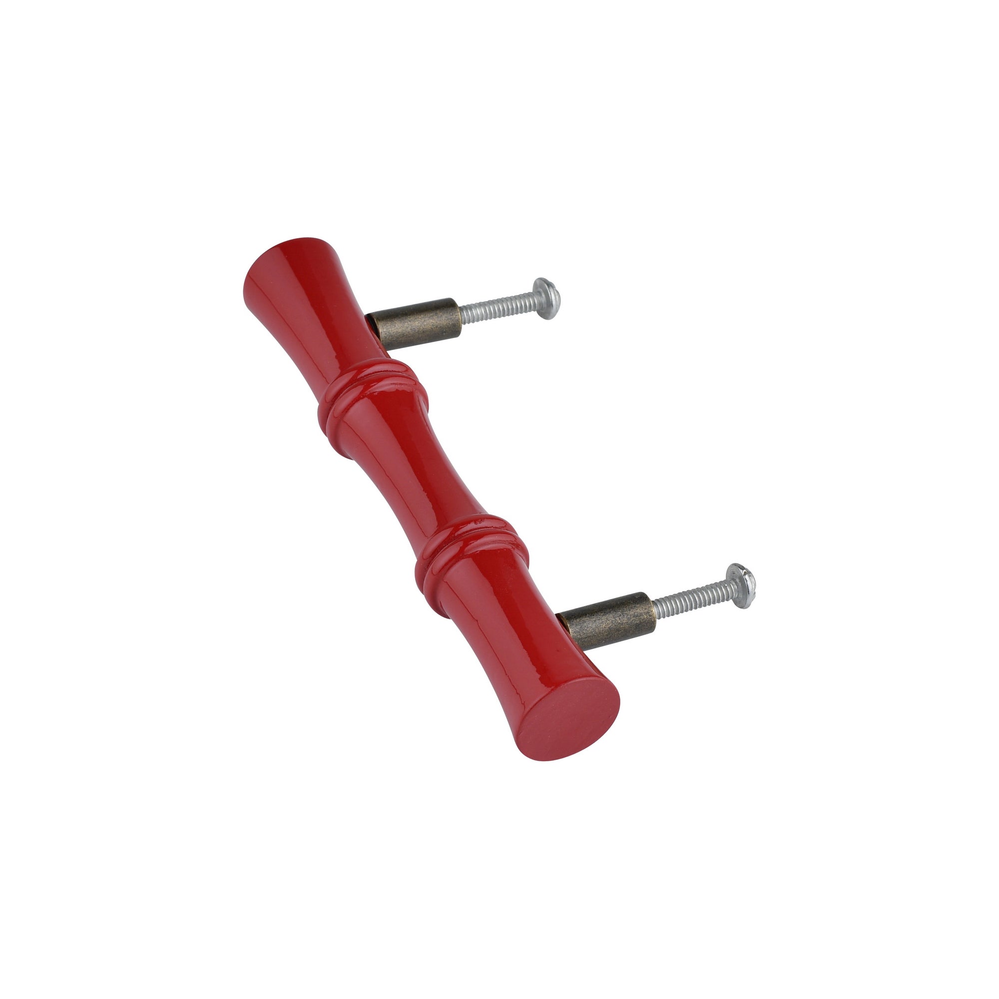 Bamboe houten greep rood medium
