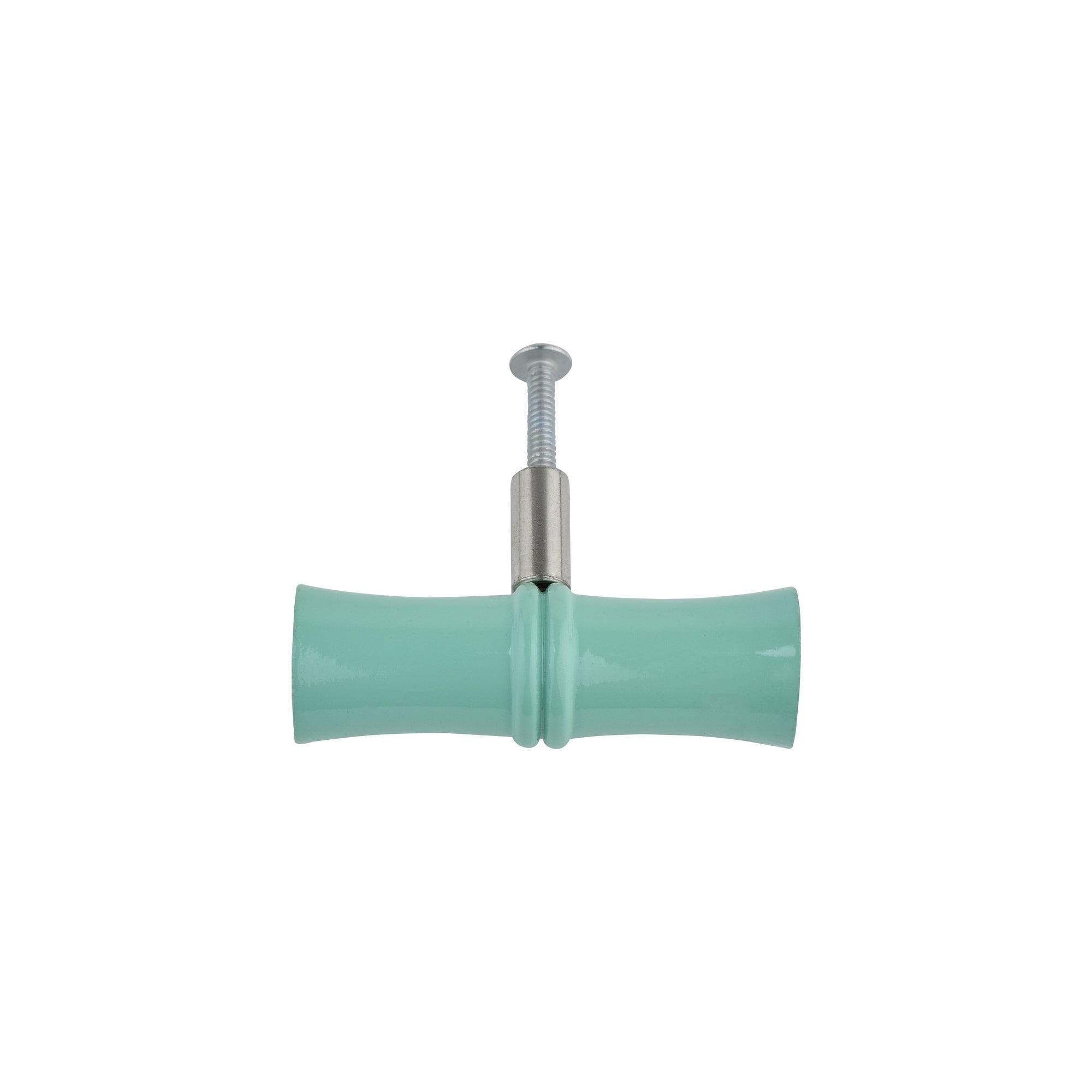 Bamboe houten greep blauw klein