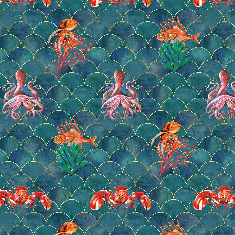 Behang Hippy Fish