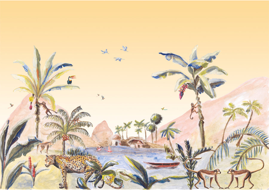 Mural Jungle landschap origineel Jungle Landscape