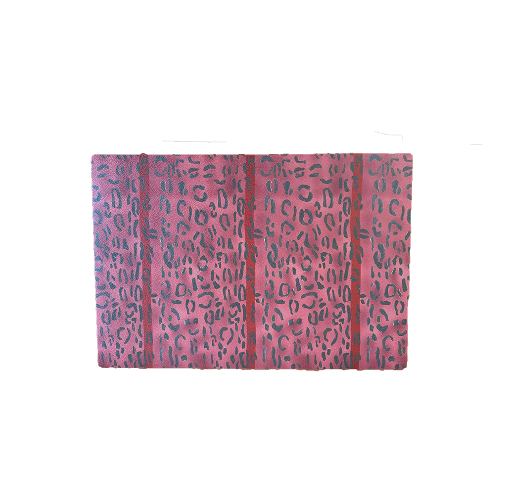 Placemat Leopard print aubergine