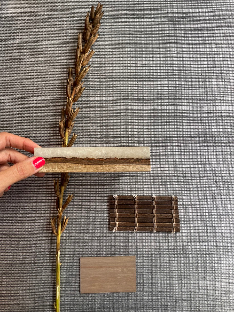 Behang Sisal jeans blauw