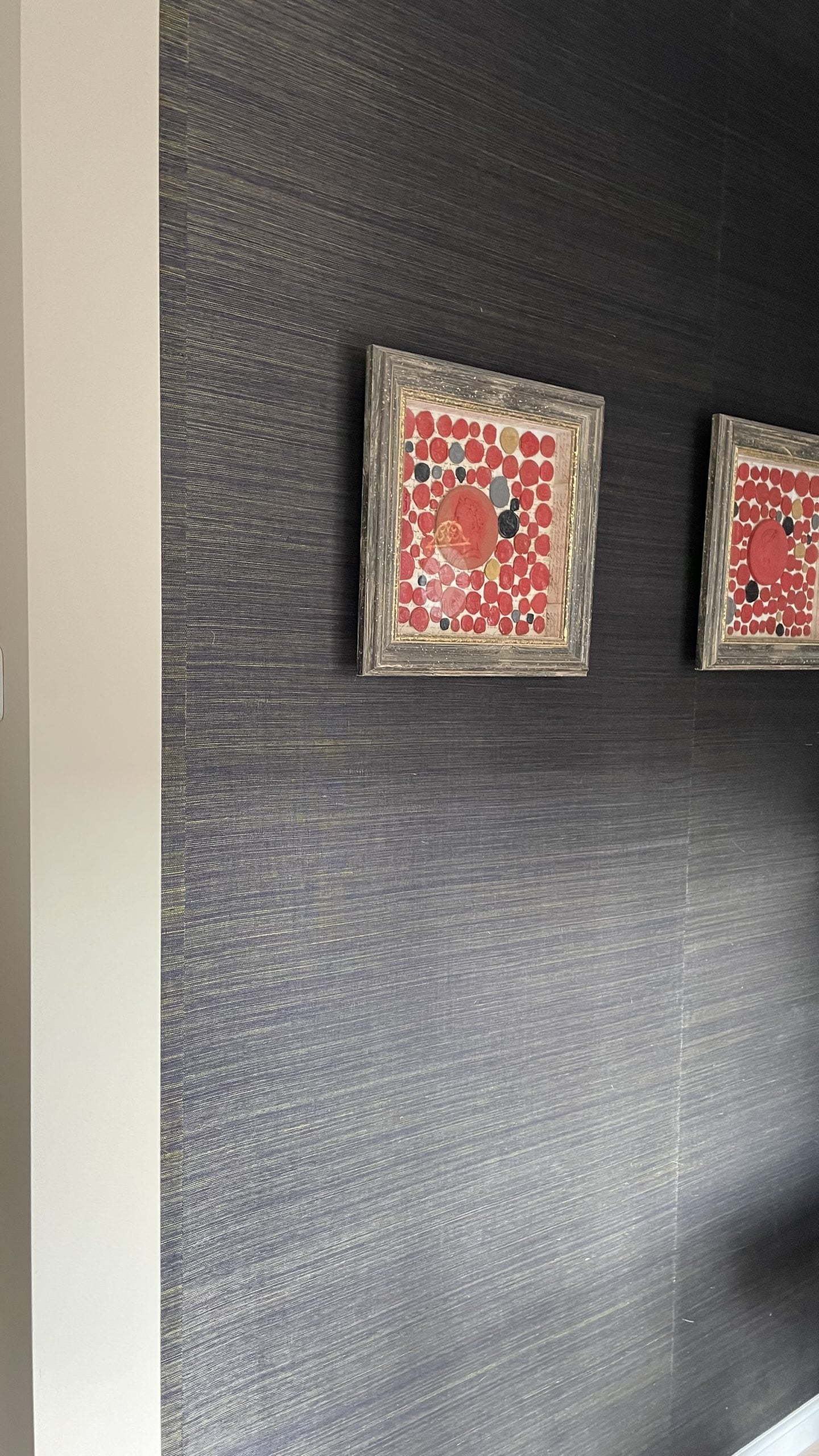 Behang Sisal zwart brons mix