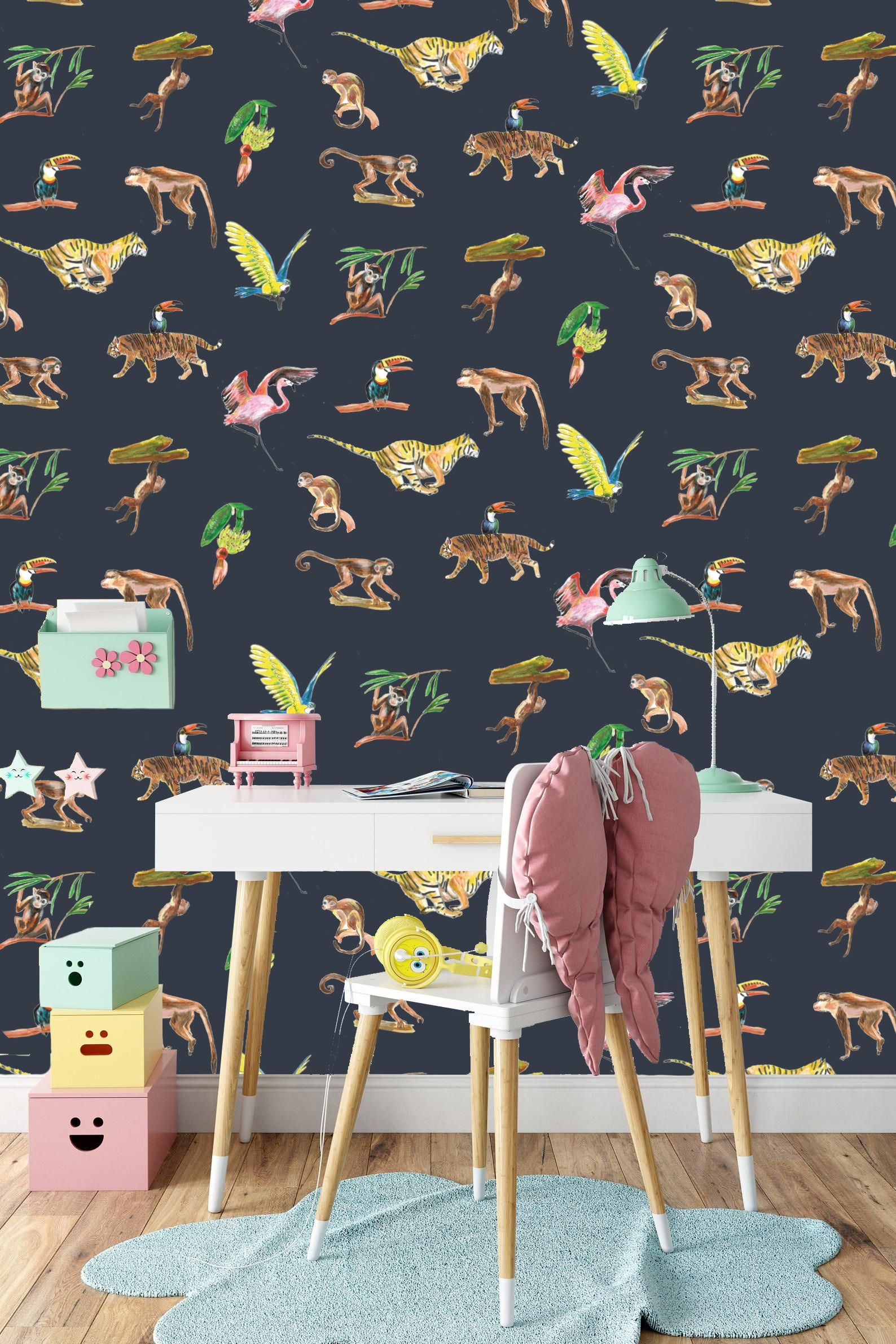 Behang dieren Colorful Wildlife