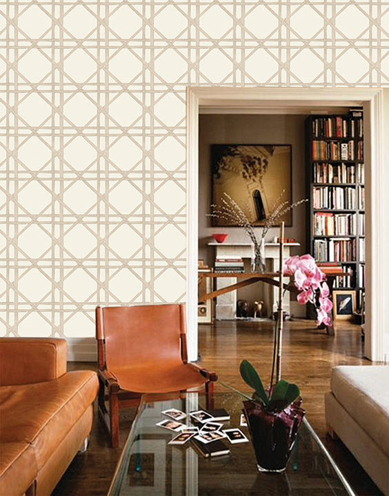 Behang Bamboo Braided Trellis