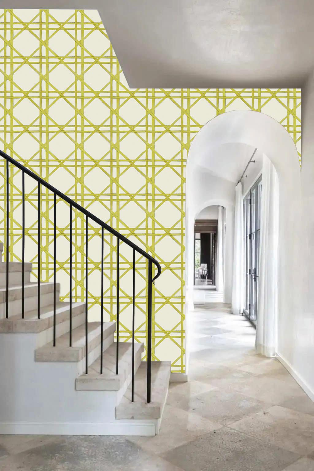 Behang Bamboo Braided Trellis