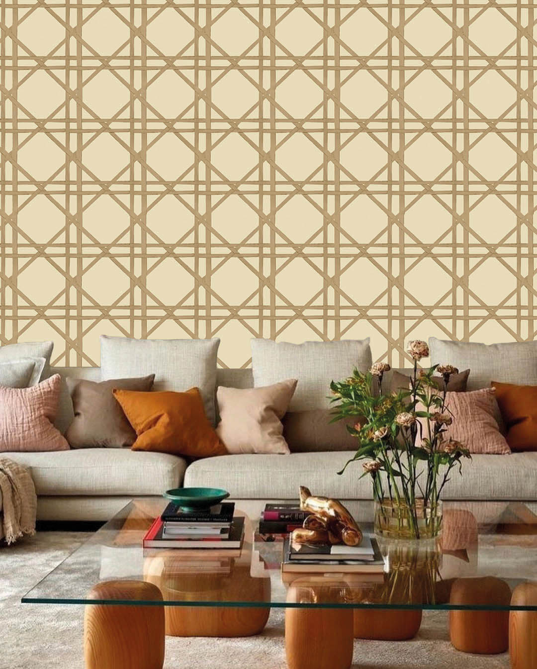 Behang Bamboo Braided Trellis