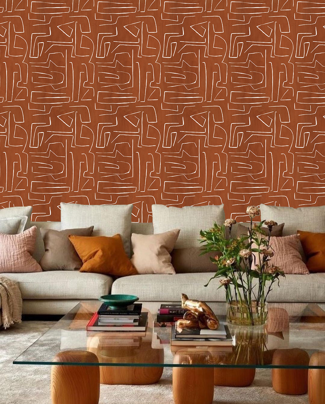 Behang Curvy Waves