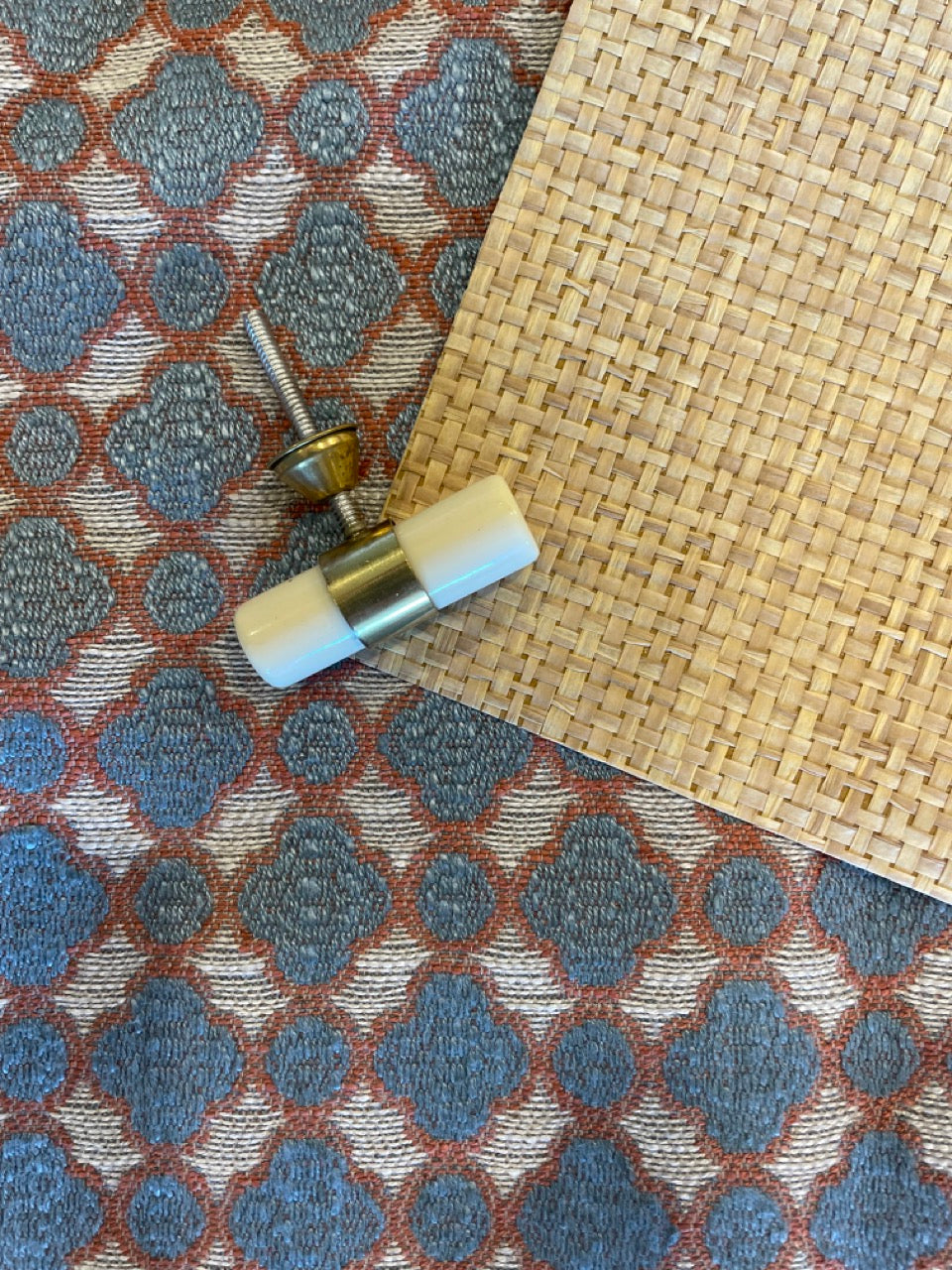 Deurknopje off white messing