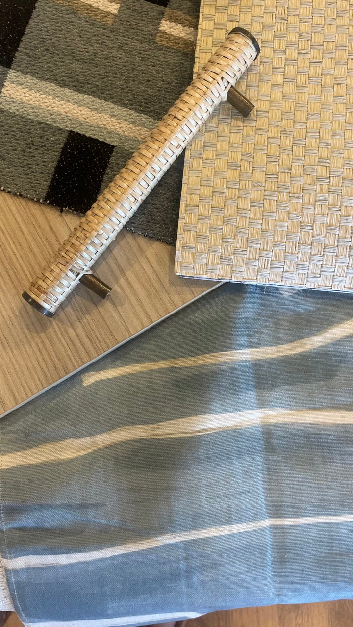 Wallpaper weave diamond pattern grey beige