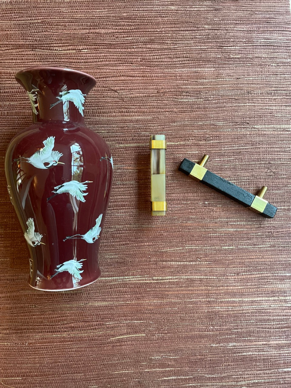 Wallpaper seagrass red brown
