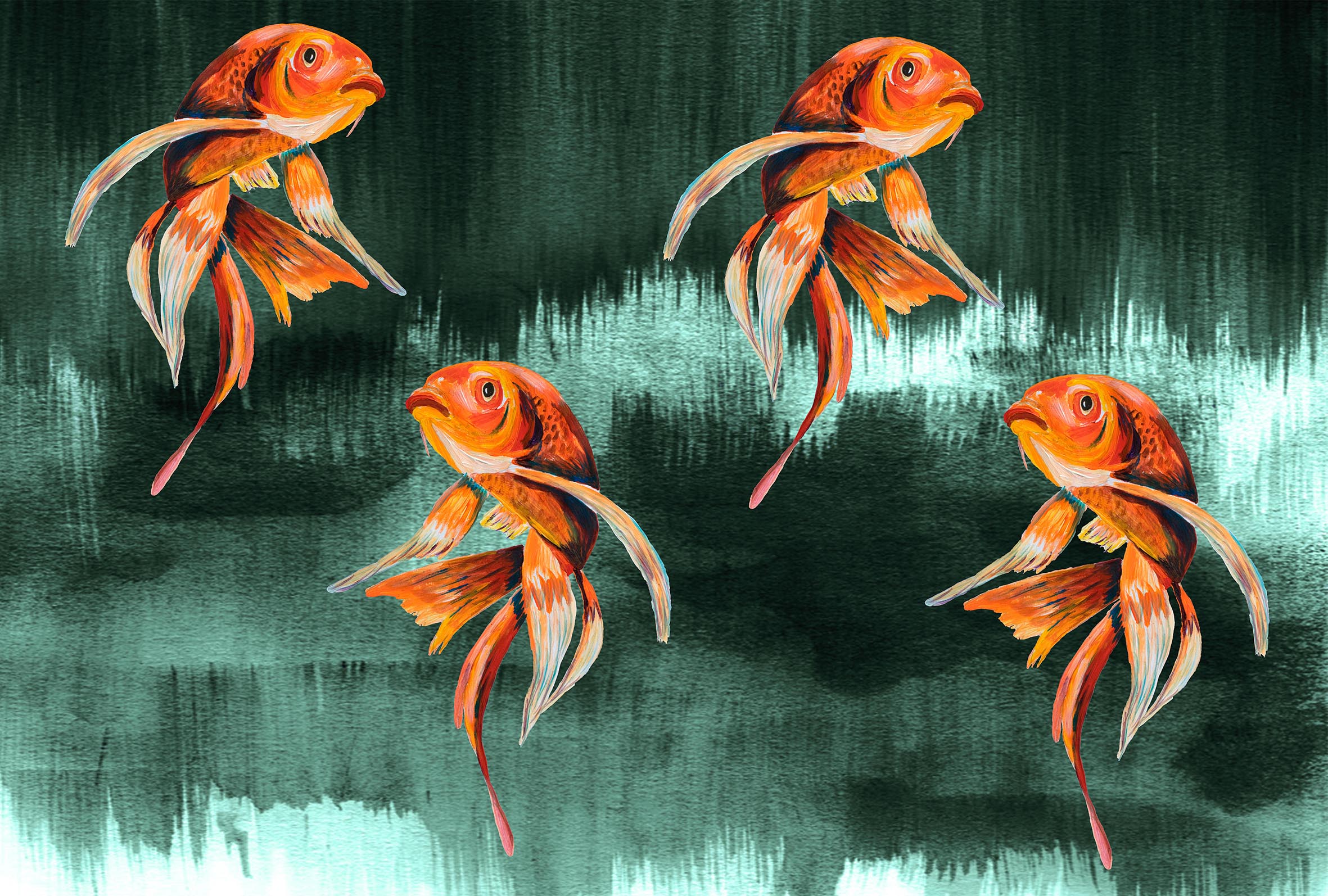 Mural Koi Fish Art