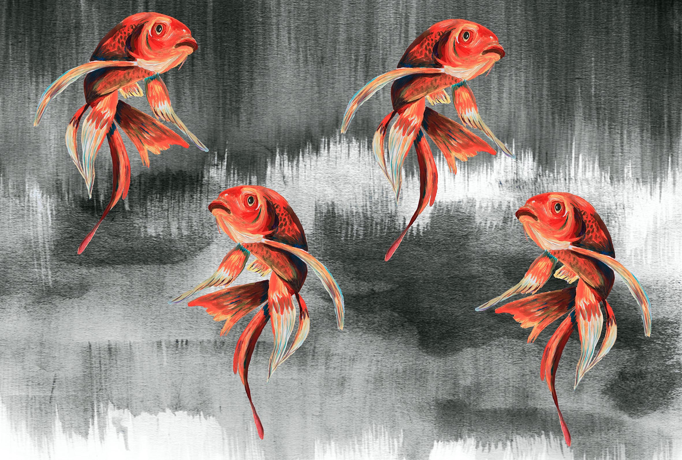 Mural Koi Fish Art