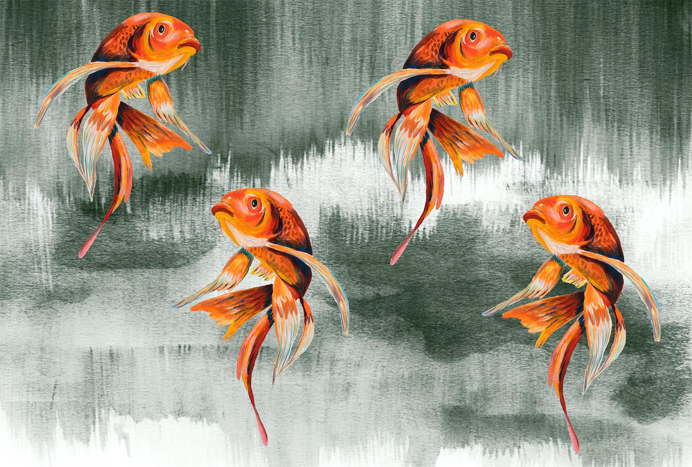 Mural Koi Fish Art