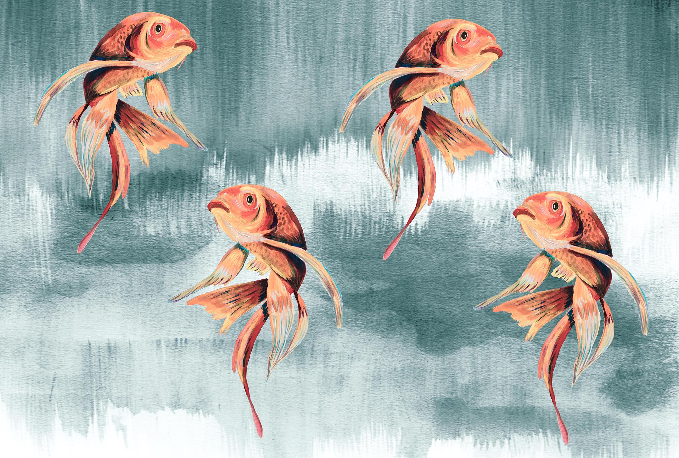 Mural Koi Fish Art