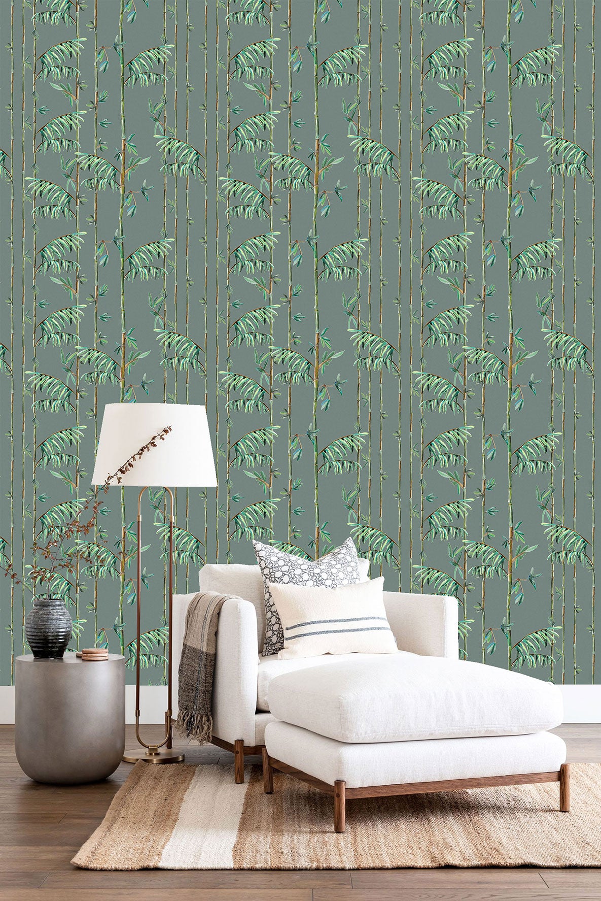 Behang Bamboe Bamboo Leaves