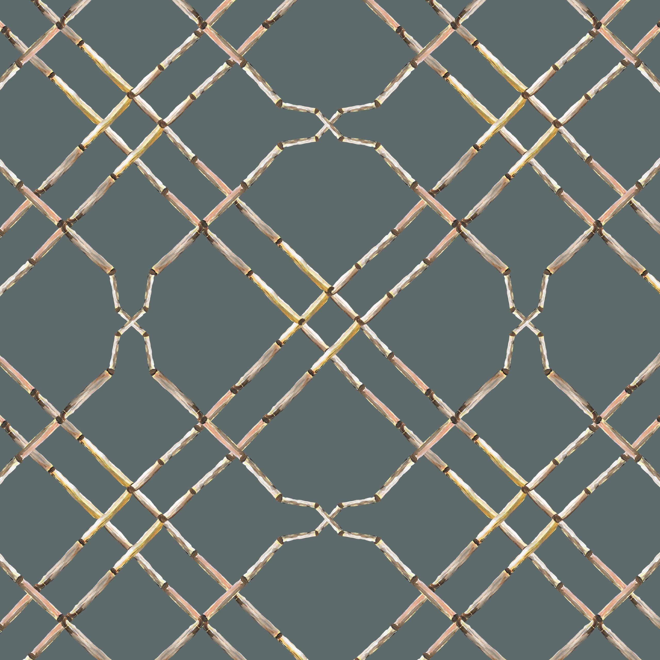 Behang Bamboo Trellis