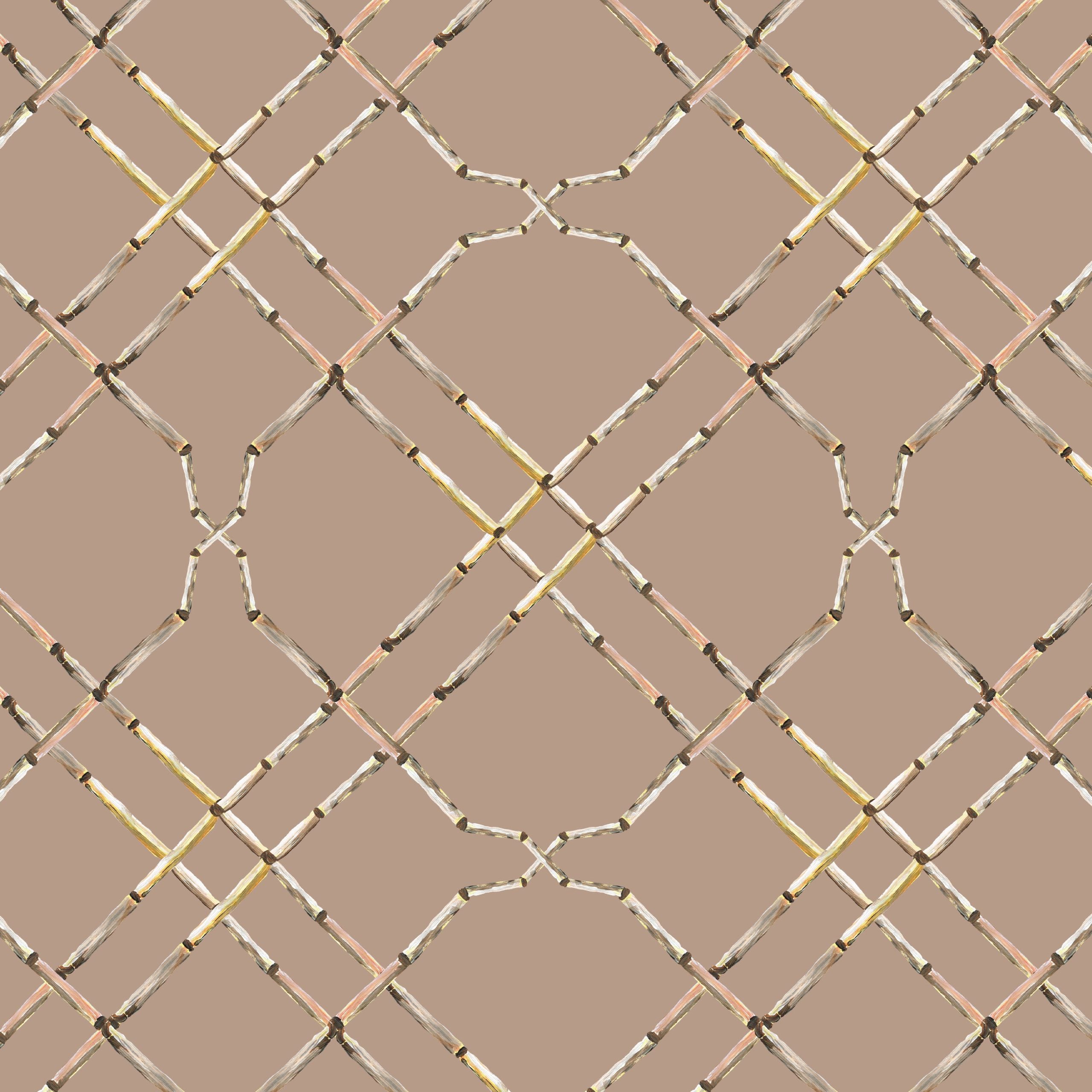 Behang Bamboo Trellis