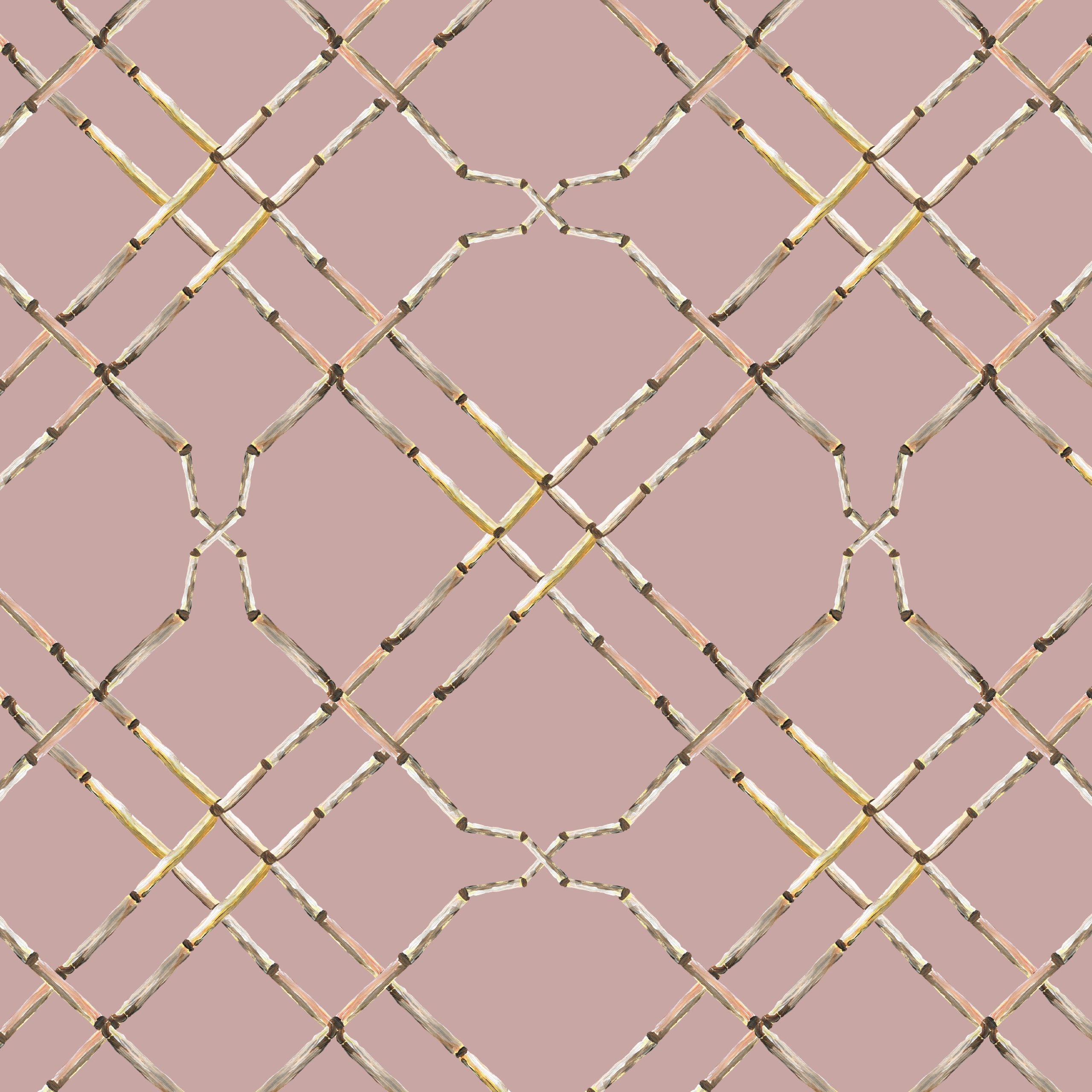 Behang Bamboo Trellis