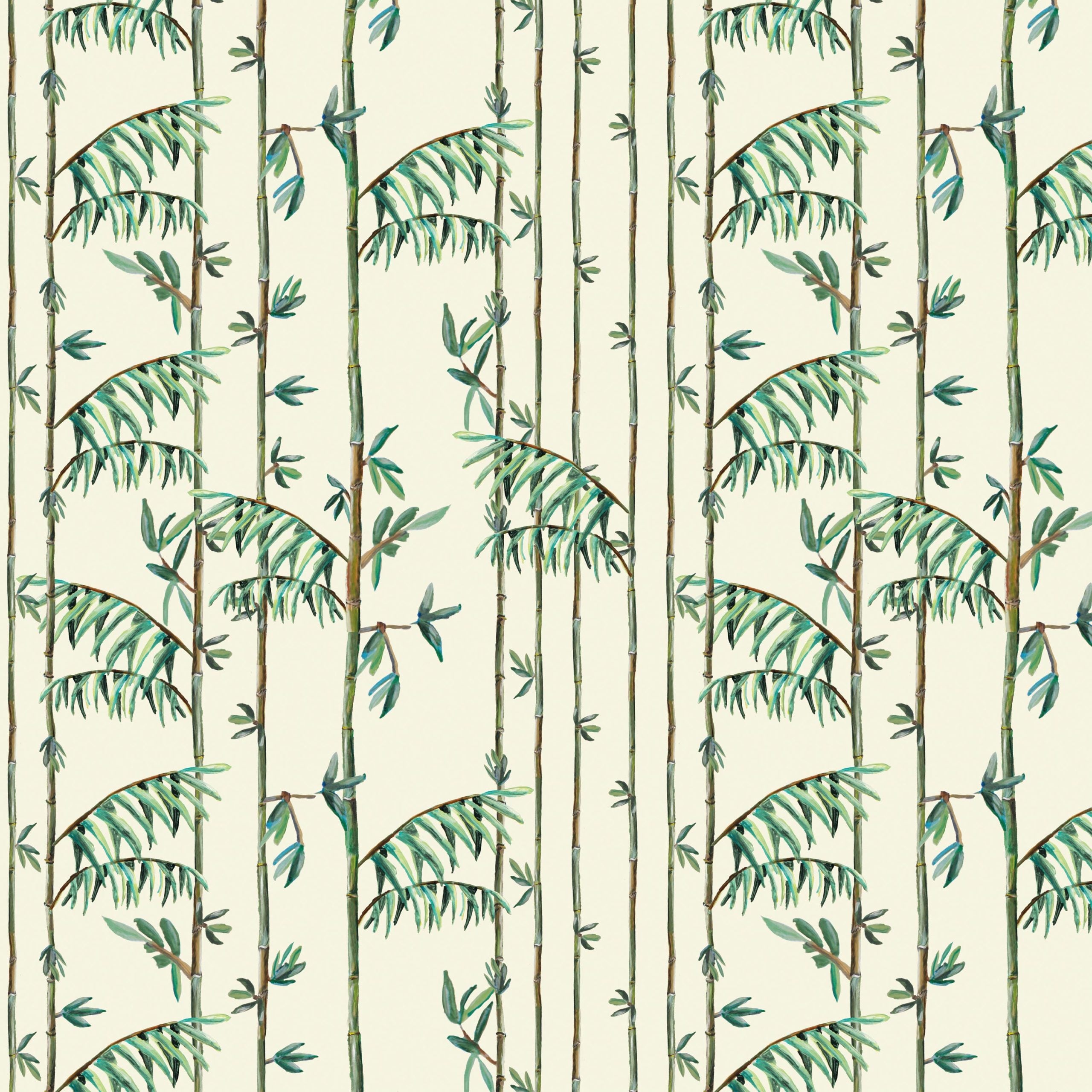 Behang Bamboe Bamboo Leaves