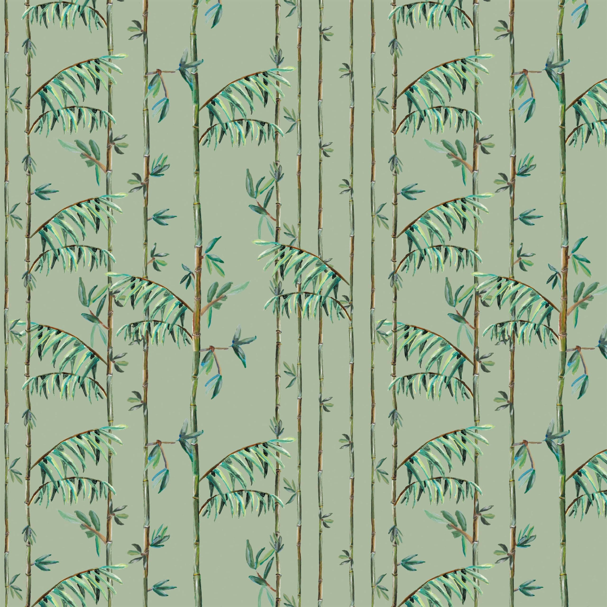 Behang Bamboe Bamboo Leaves