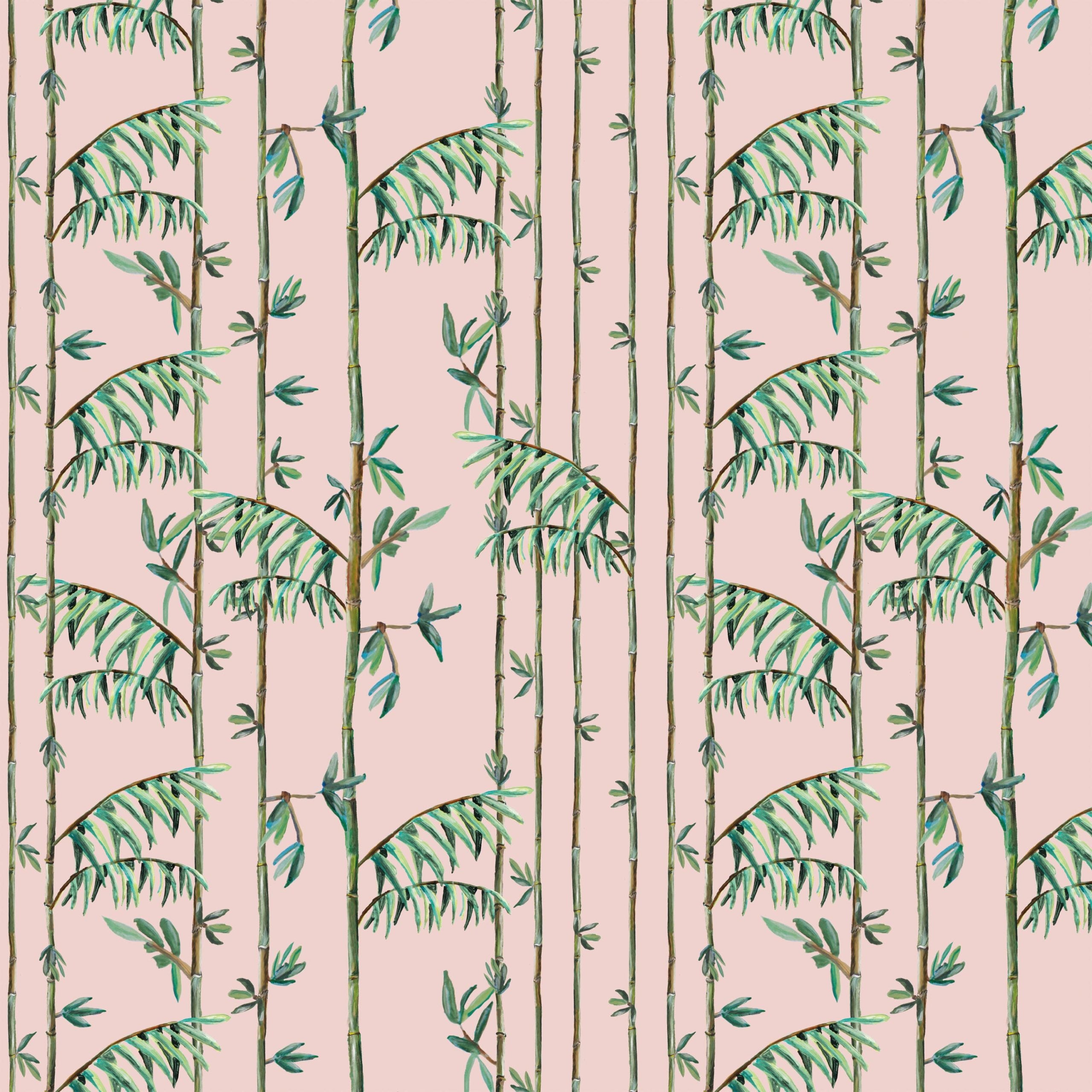 Behang Bamboe Bamboo Leaves