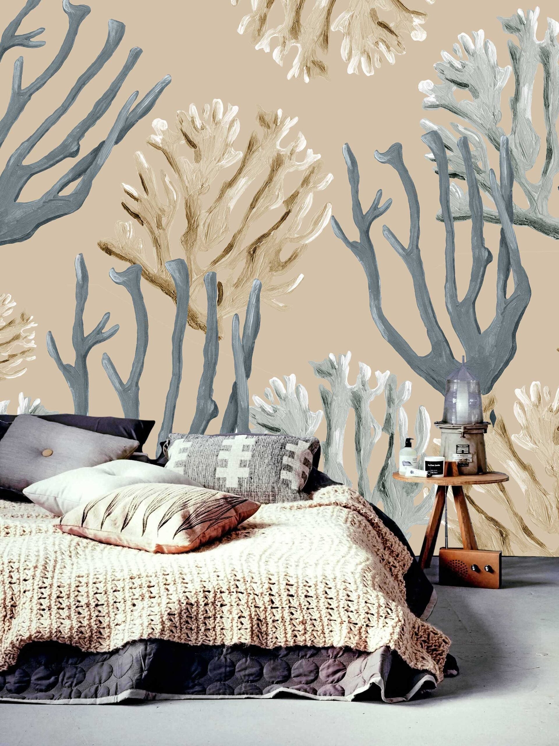 Mural Koraal blauw Coastal coral blue