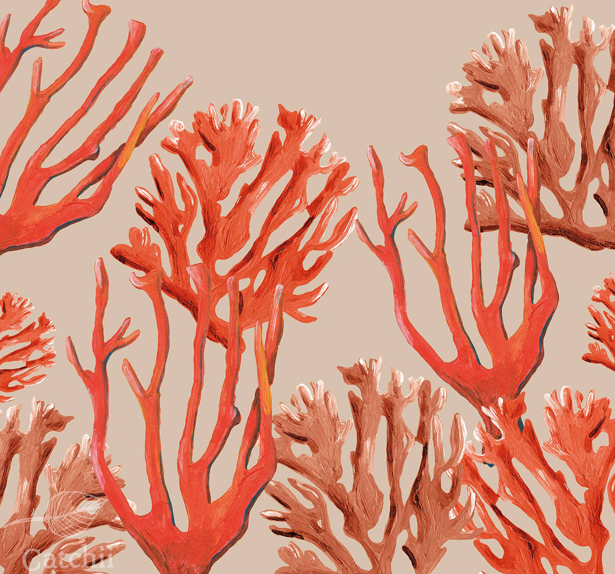 Mural Koraal rood Coastal coral red