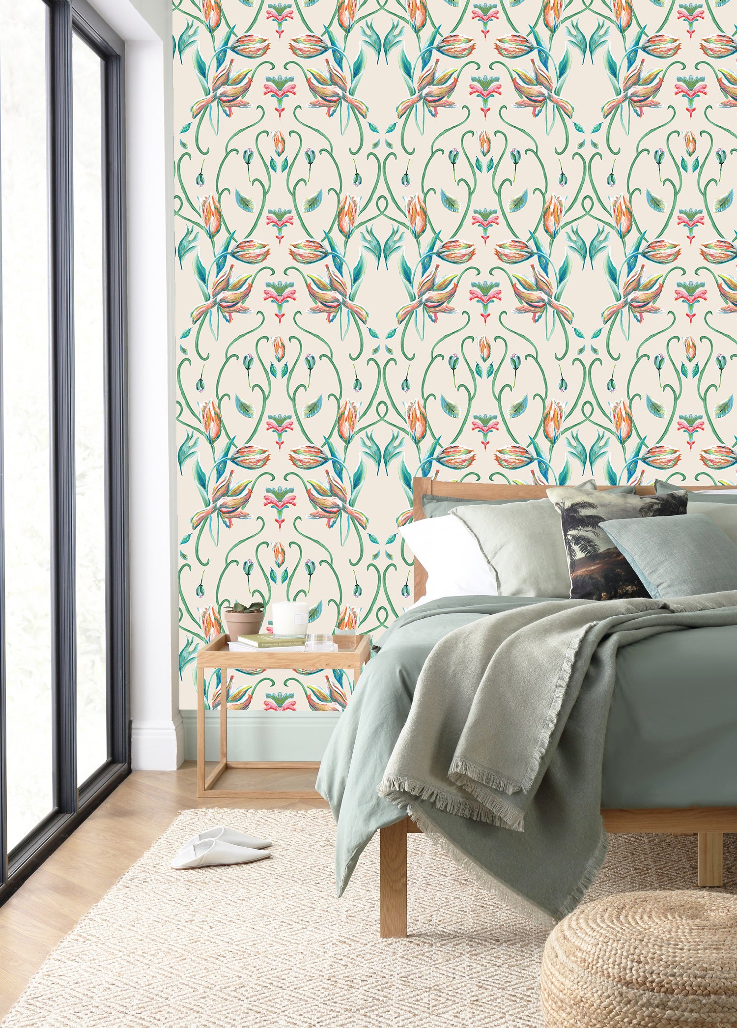 Behang Art Nouveau French Tulip