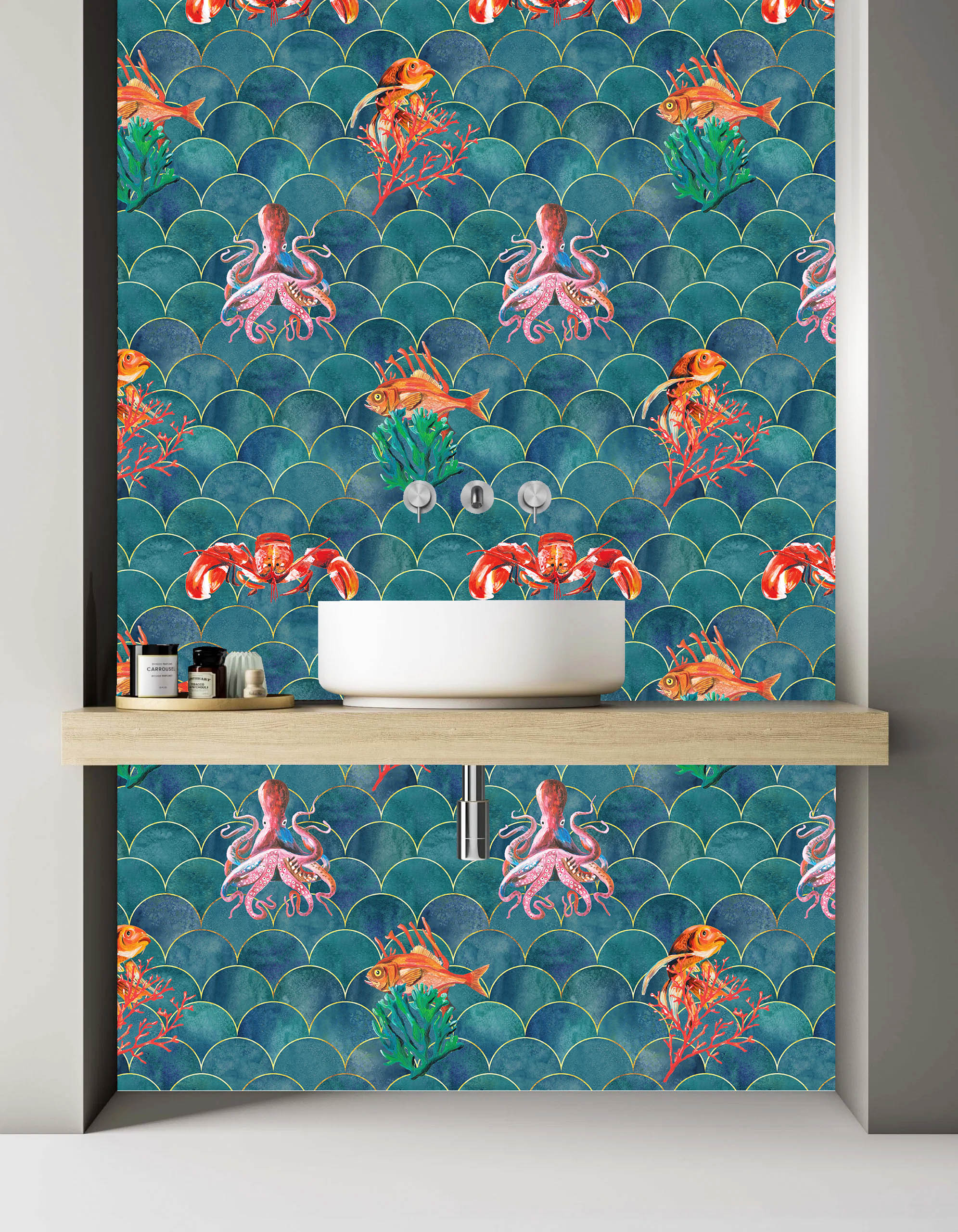 Behang Hippy Fish