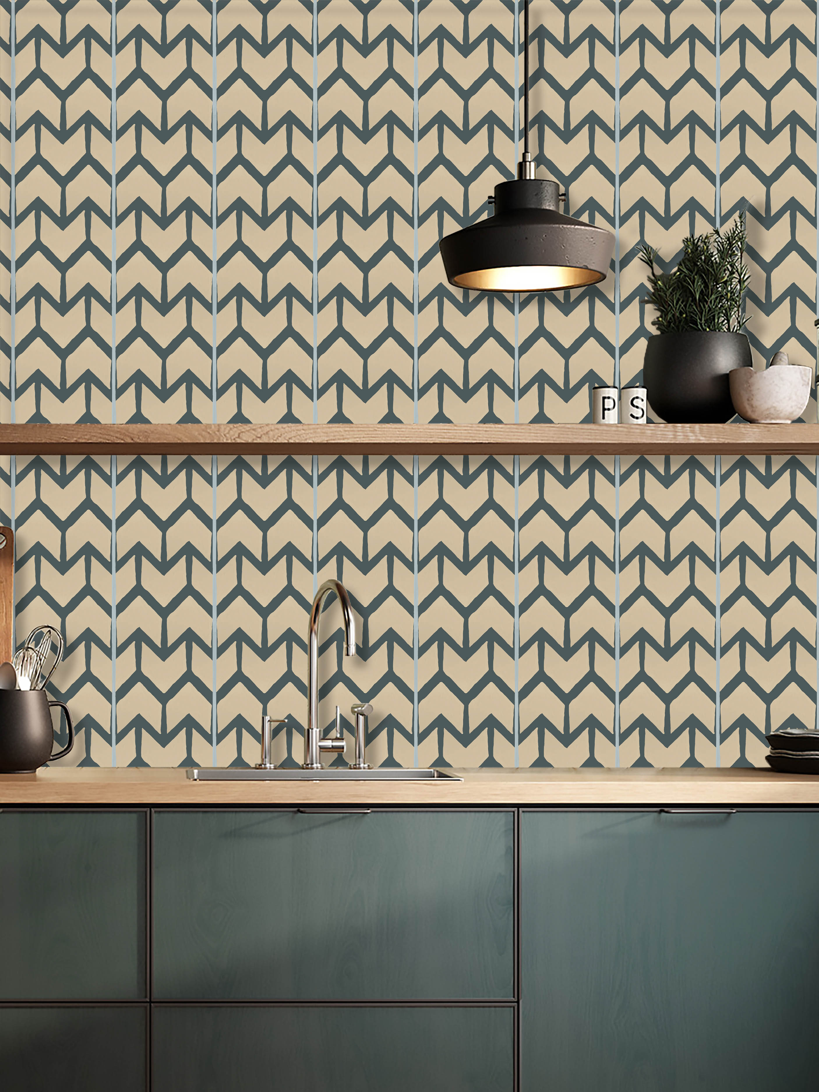 Ikat Arrows Wallpaper