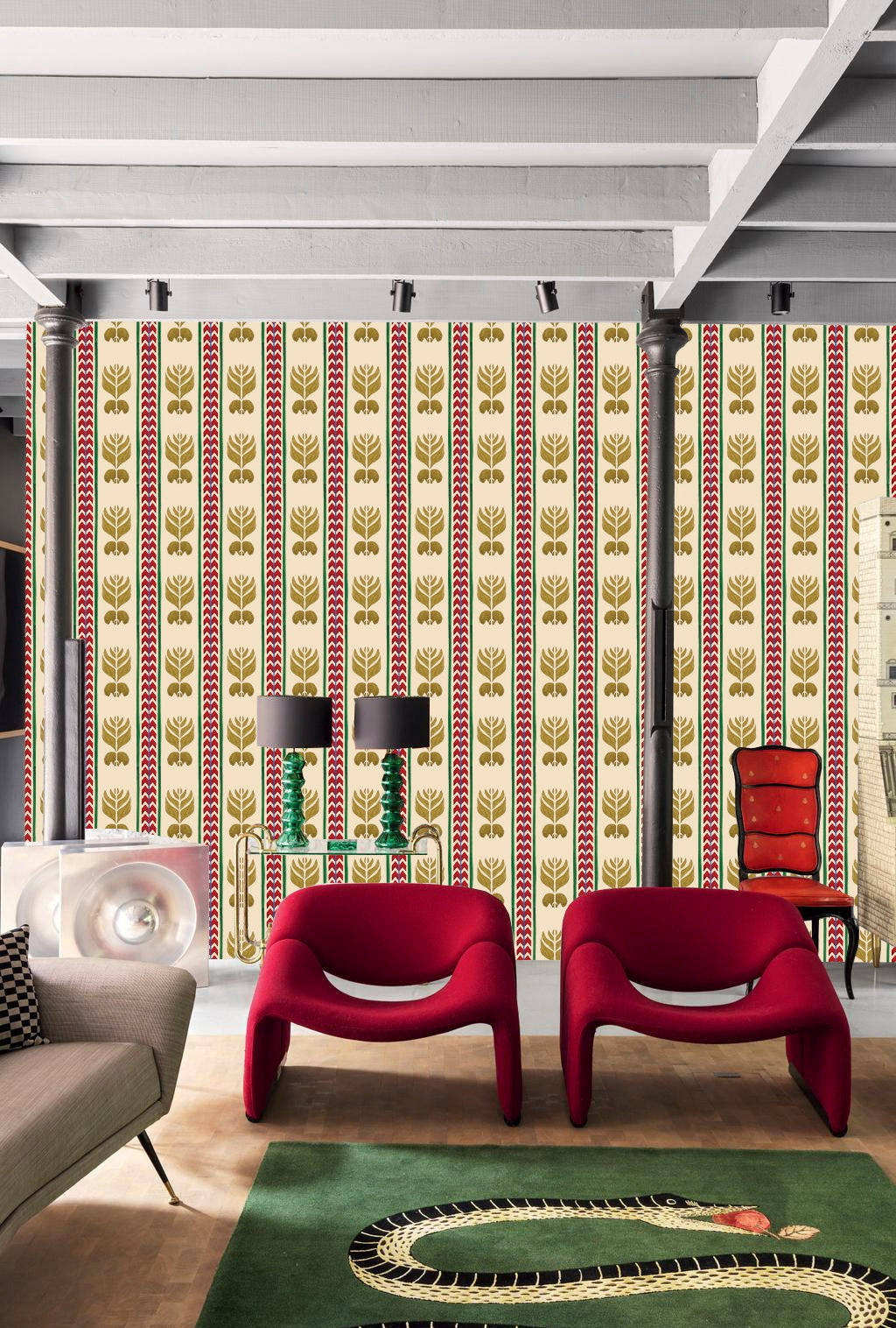 Behang Ikat Stripes