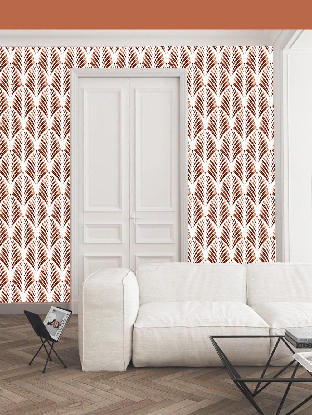 Isabelle Watercolour Leaves Wallpaper