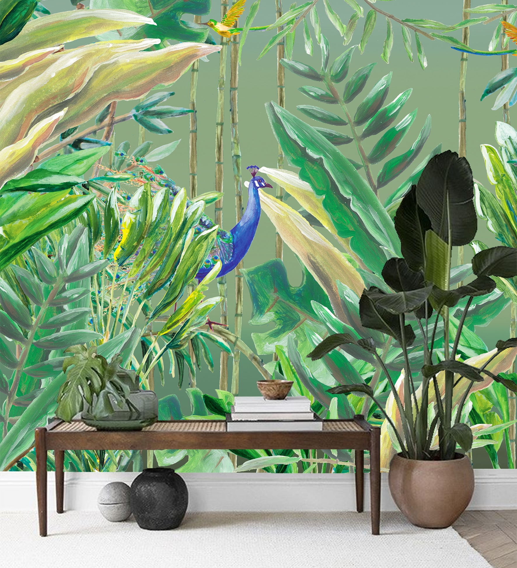 Mural Jungle Bos origineel Jungle Forest