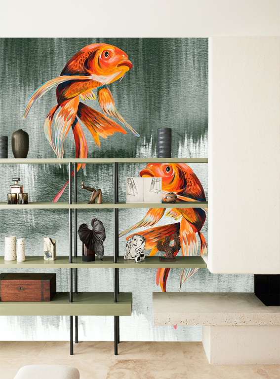 Mural Koi Fish Art
