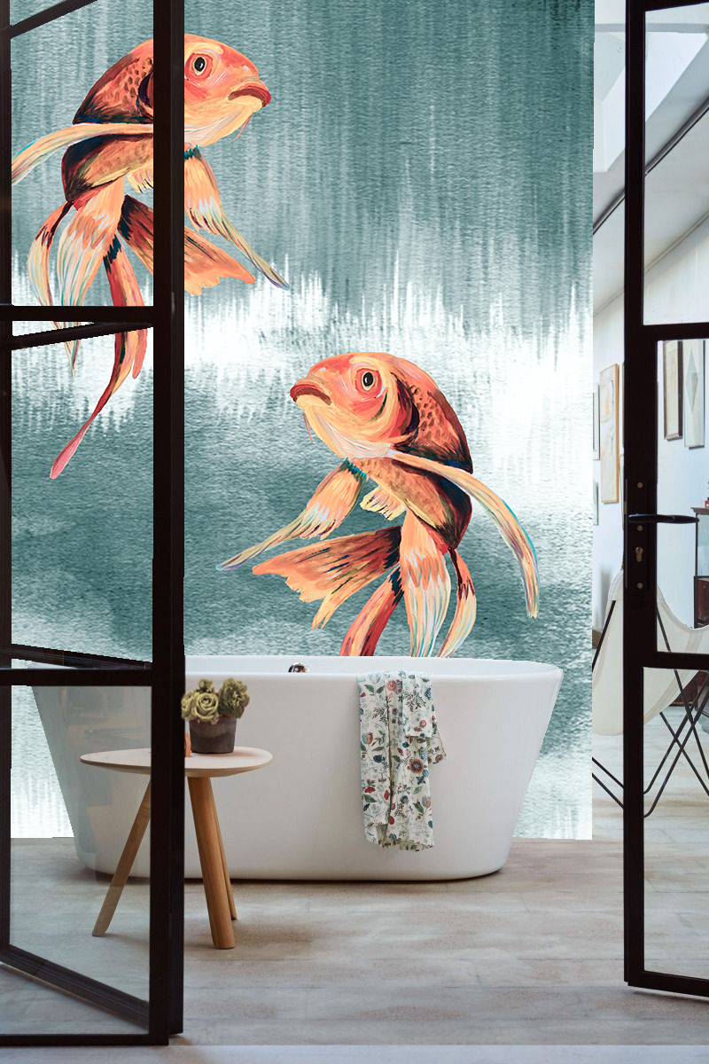 Mural Koi Fish Art