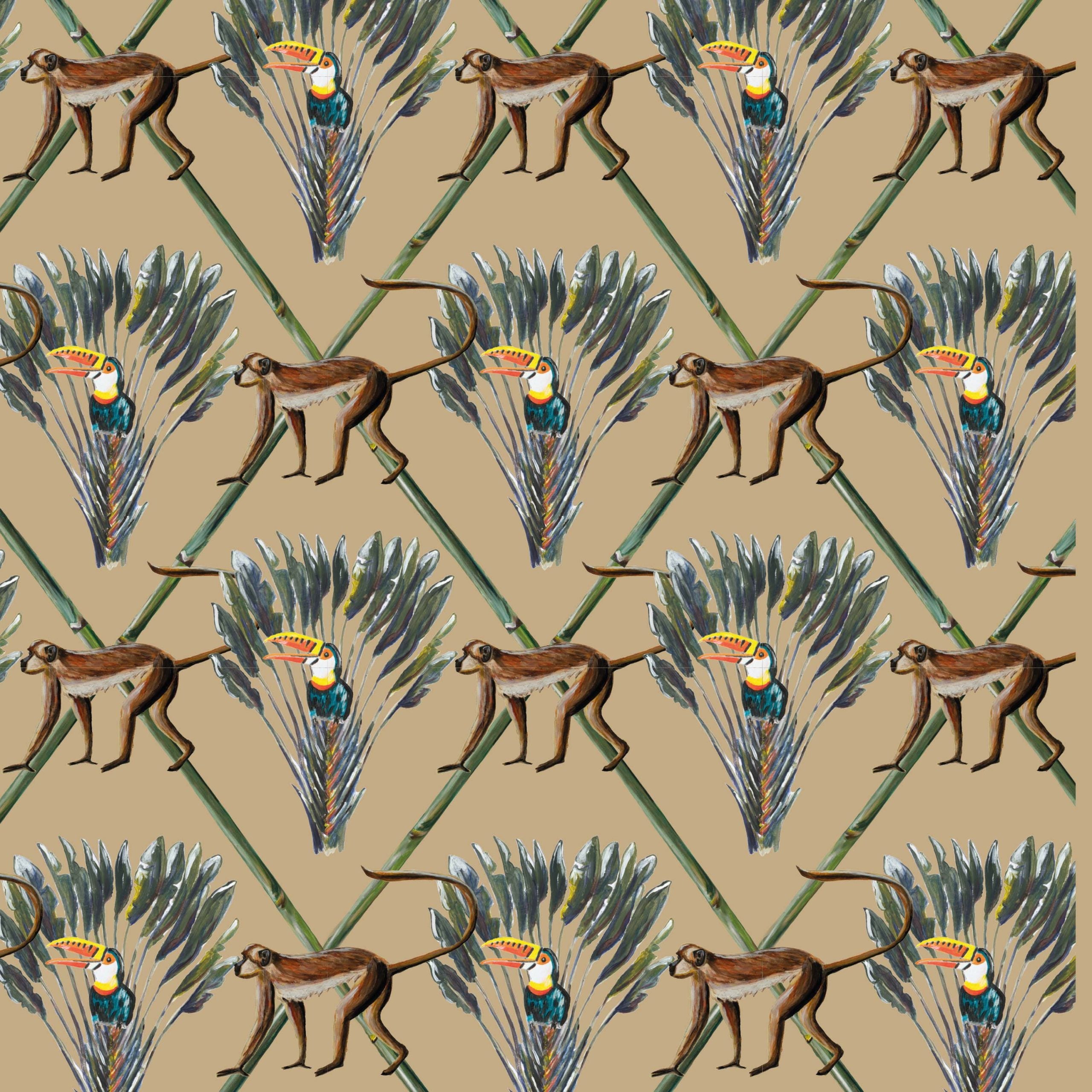 Behang Monkey Travels