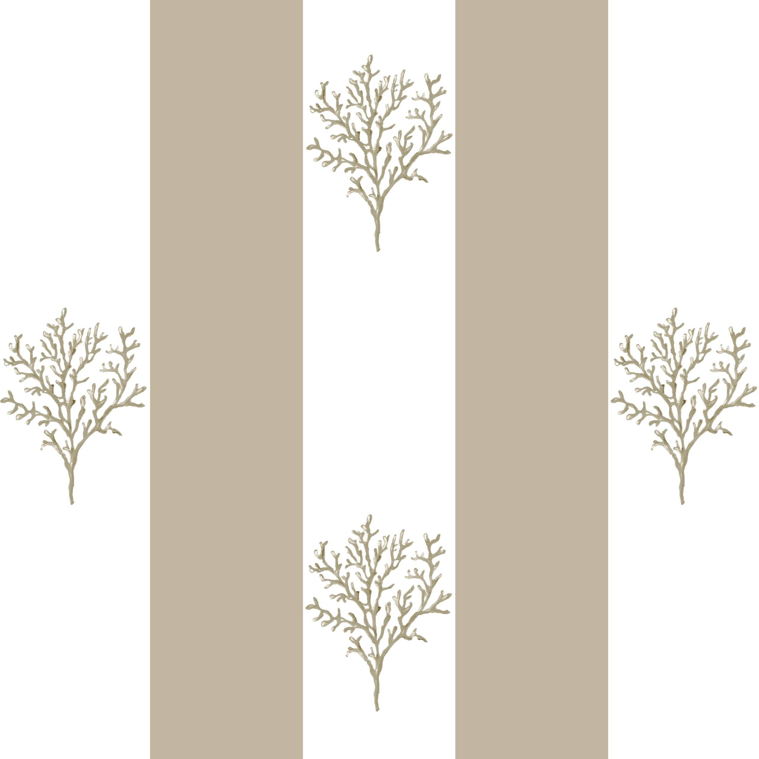 Behang Navy Coral Stripes
