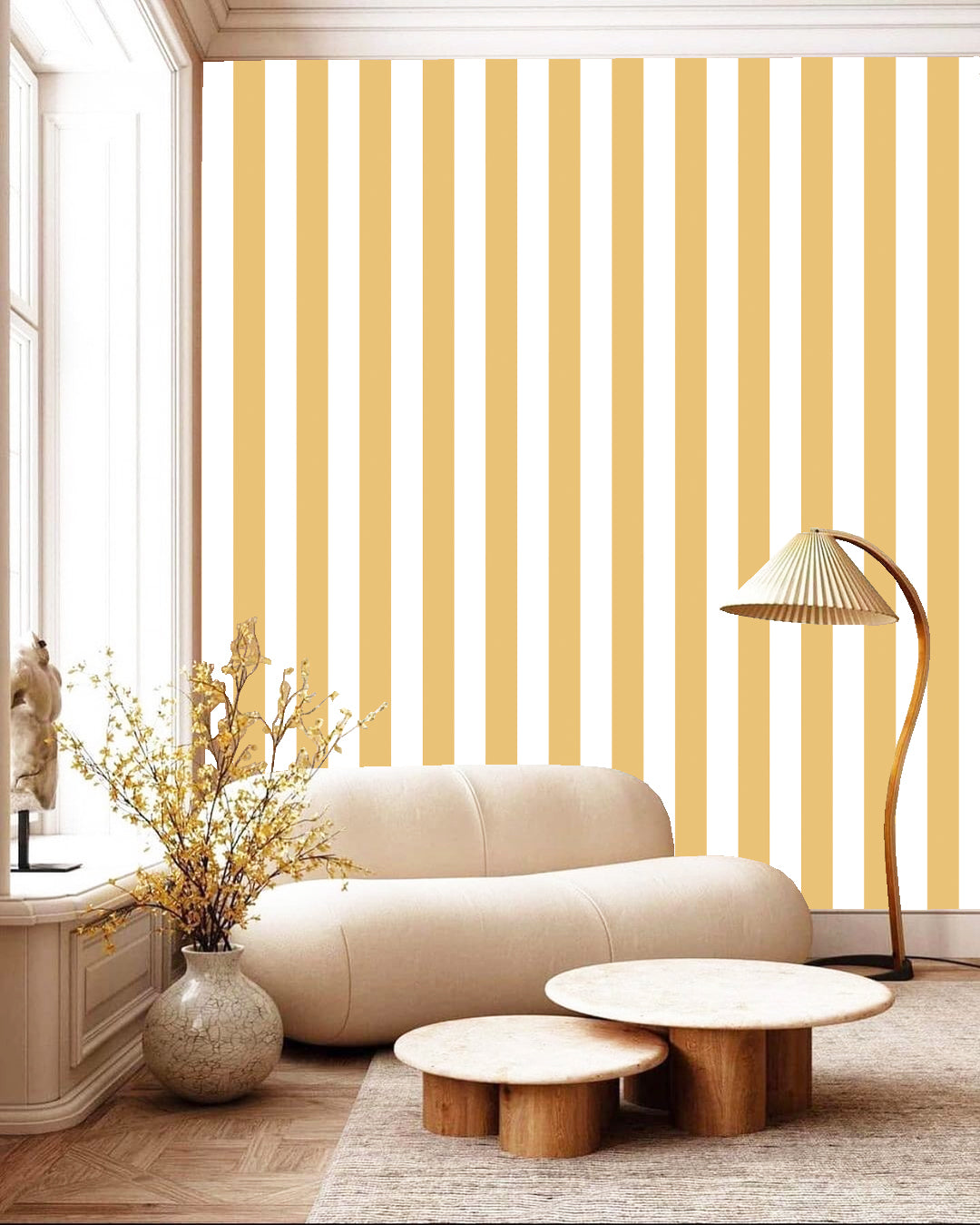 Behang Navy Stripes