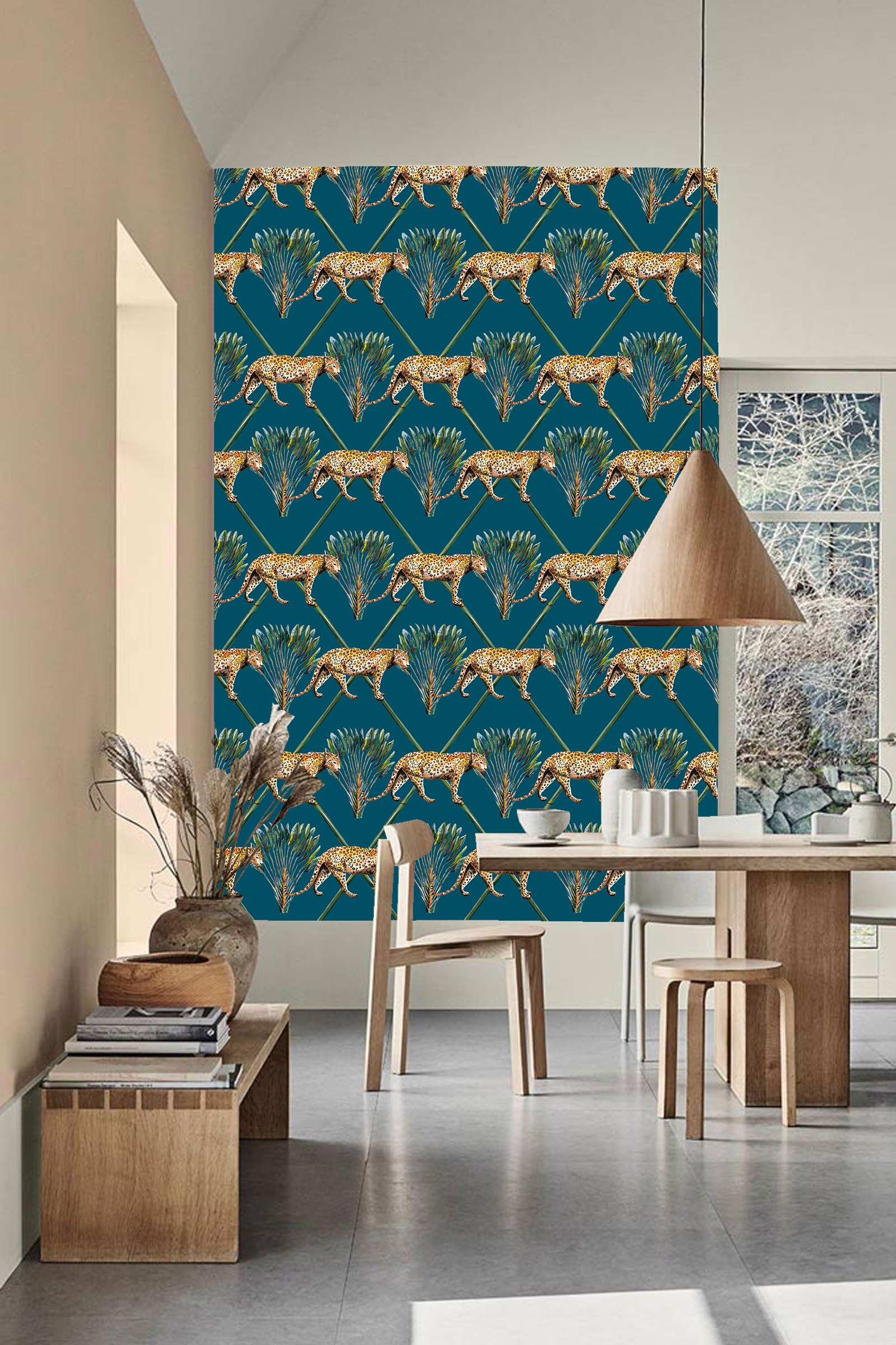 Behang Panter Palm
