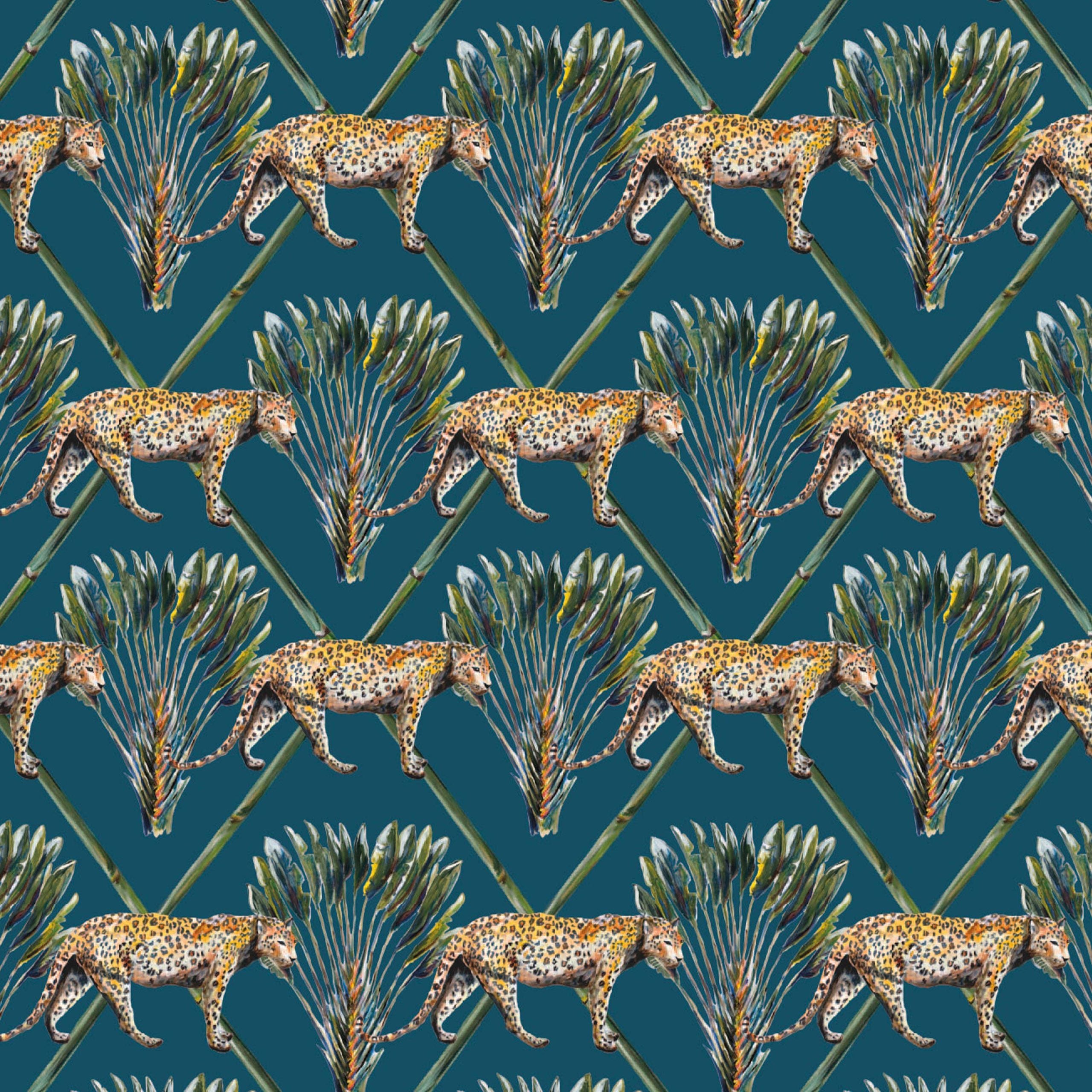 Behang Panter Palm