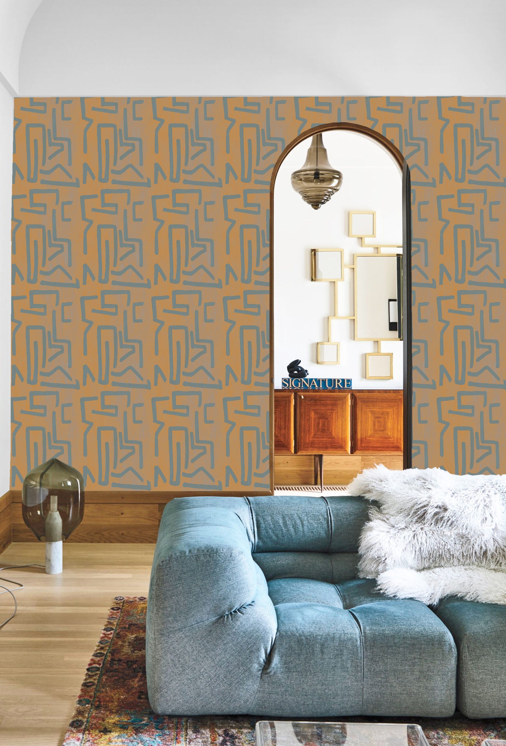Behang Retro Lines