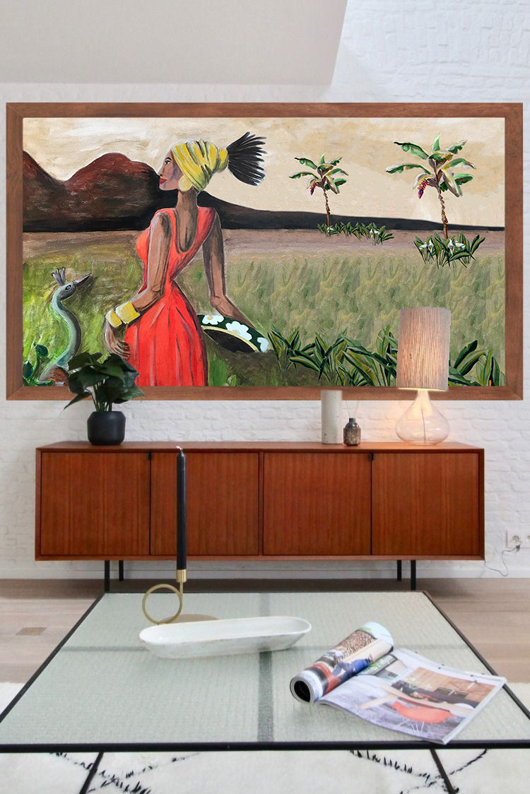 Mural Sunset lady