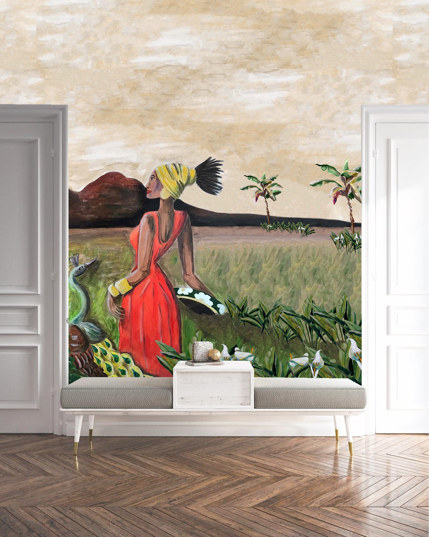 Mural Sunset lady