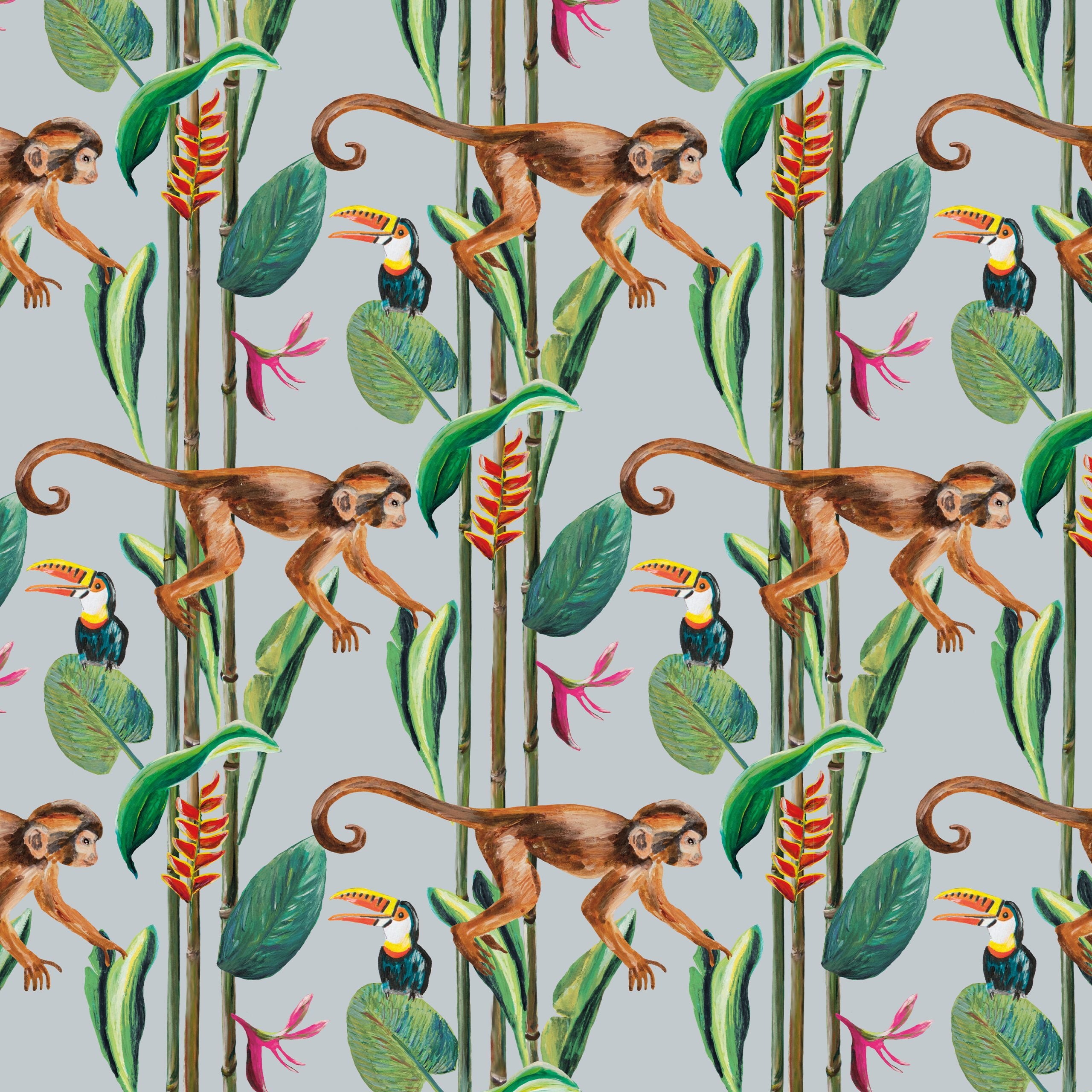 Behang Wild Monkeys