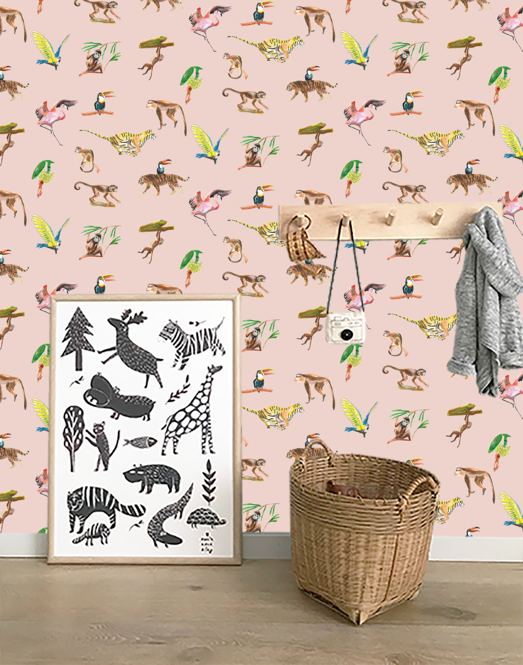 Behang dieren Colorful Wildlife