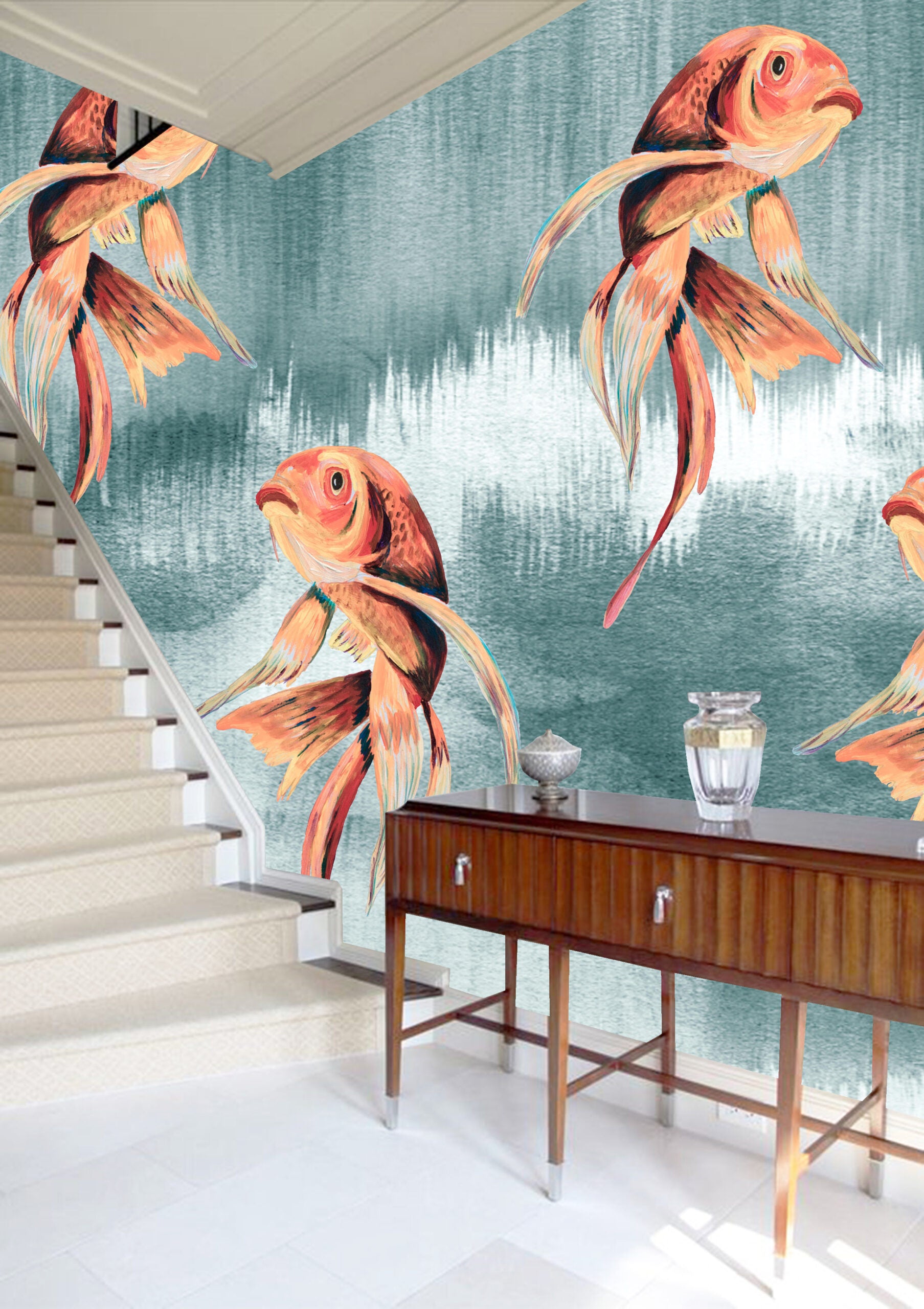 Mural Koi Fish Art